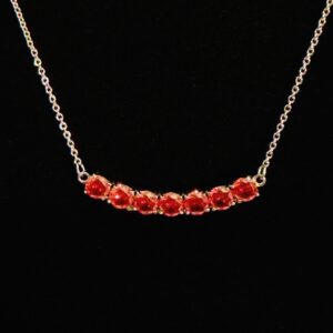 Orange Cubic Zirconia Necklance