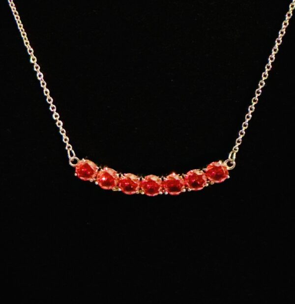 Orange Cubic Zirconia Necklance