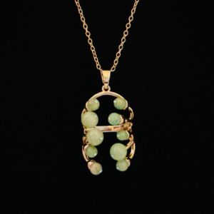Amazonite & Blue Austrian Crystal Pendant