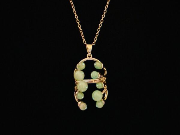 Amazonite & Blue Austrian Crystal Pendant