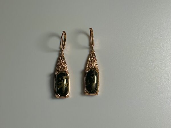 Matrix Silver Shungite Earrings - Image 2