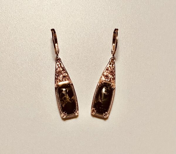 Matrix Silver Shungite Earrings